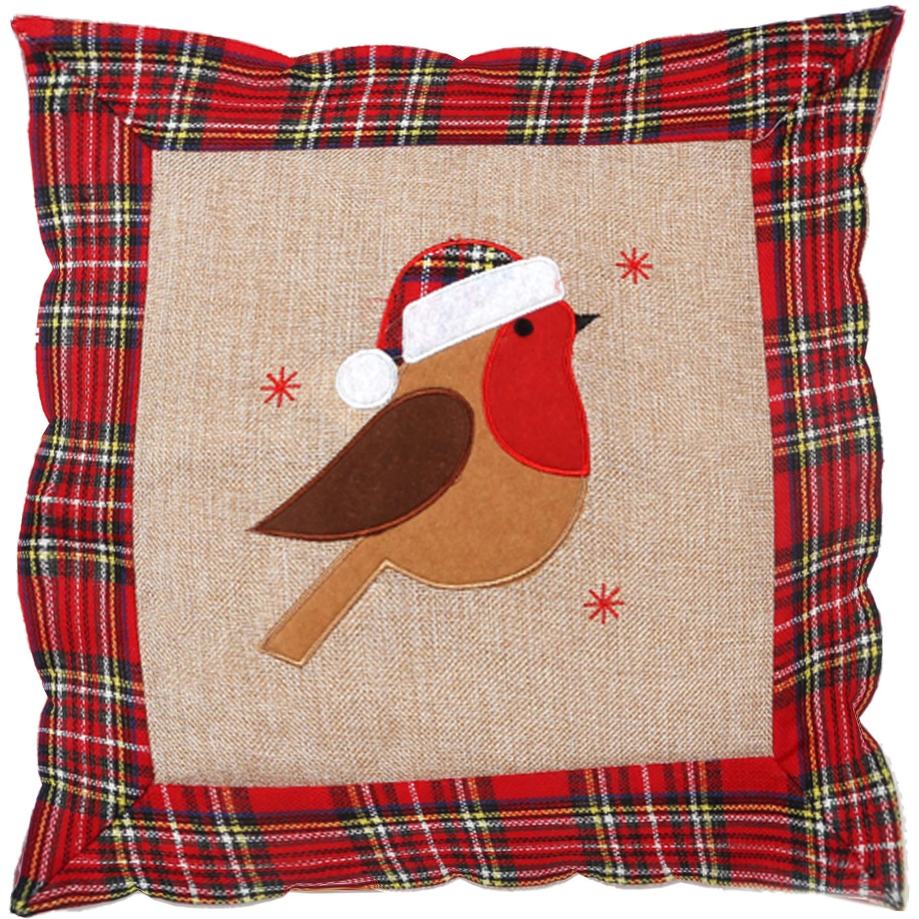40 x 40 cm Home Decorations Christmas Robin Pillow Covers Case Home Sofa Xmas UK