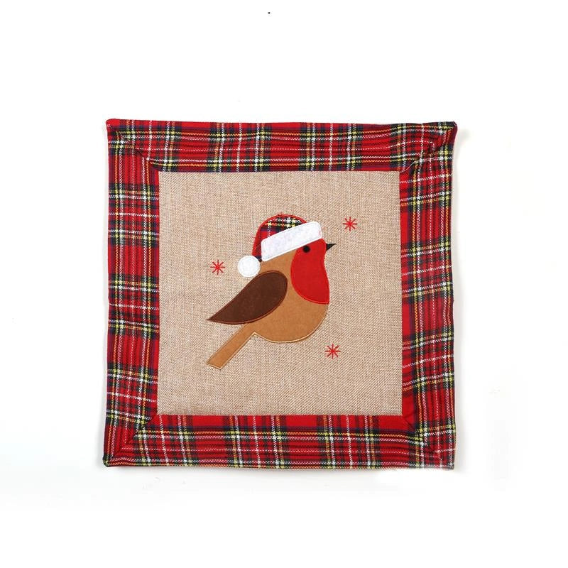 40 x 40 cm Home Decorations Christmas Robin Pillow Covers Case Home Sofa Xmas UK