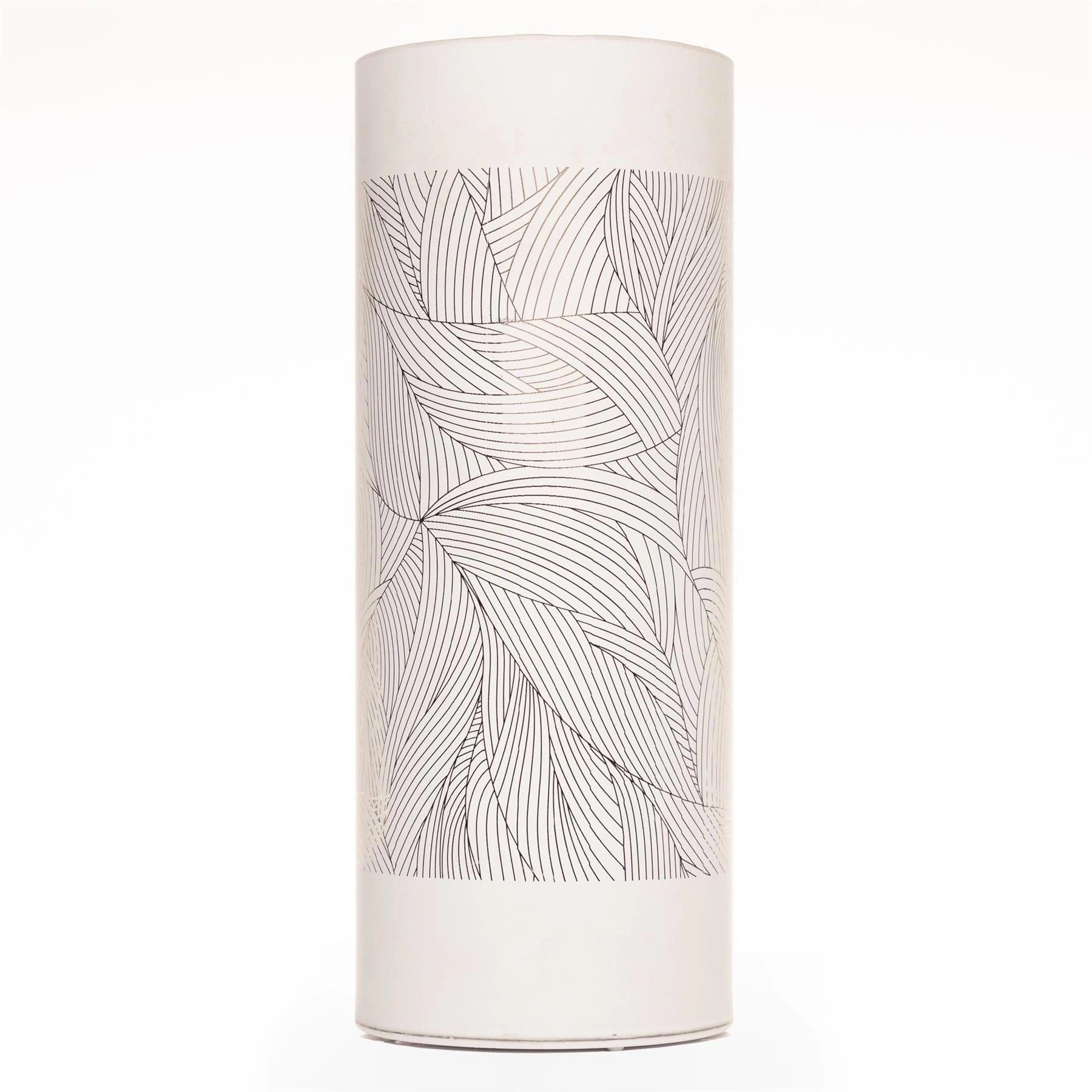 20cm Christmas Lantern LED Fairy Lights Decorated Vase Table Lamp Feather Design