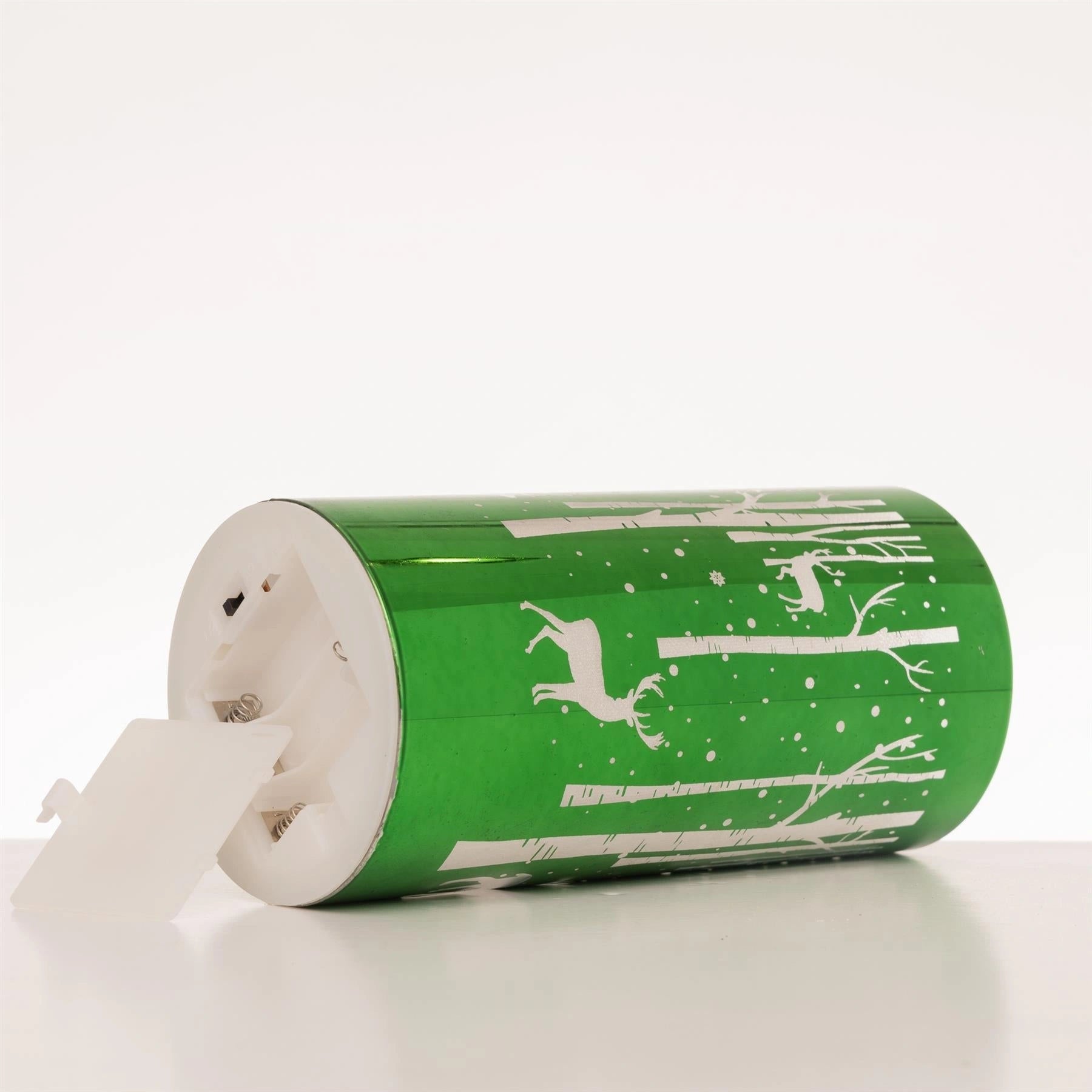 Green Lamp LED Fairy Light Vase Deer Scene Christmas Table Decoration 18cm UK