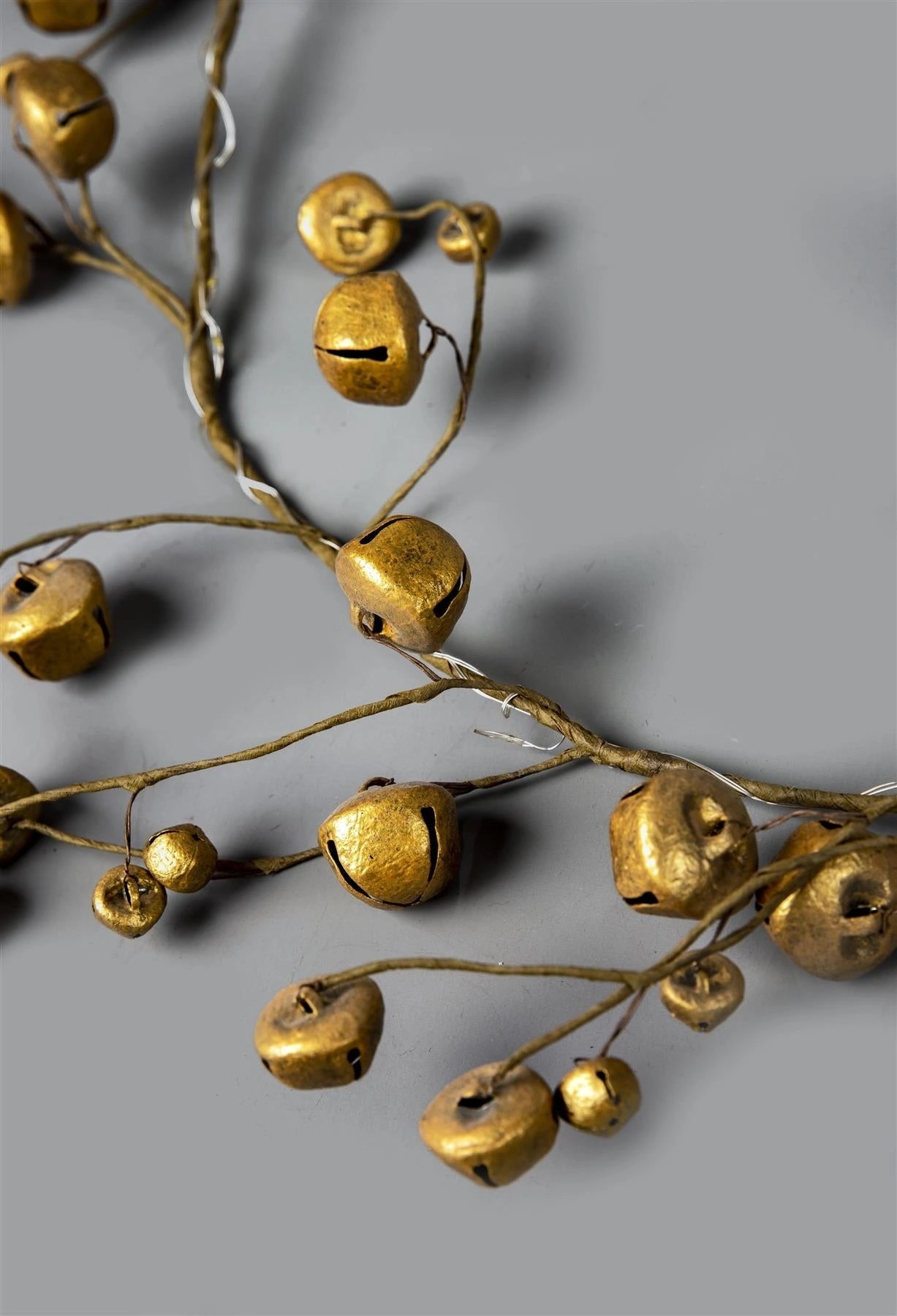 Christmas Wall Home Decorative Hanging LED Golden Bells Xmas Party Decorations