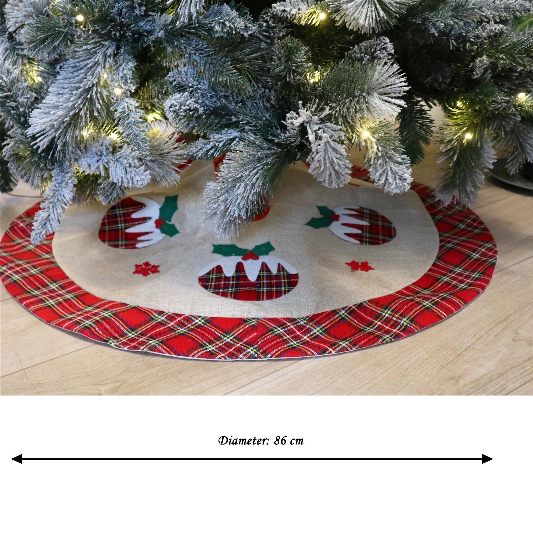 Design Snowflake Tree Skirts Christmas Floor Mat Holiday Home Decorations 4Pcs