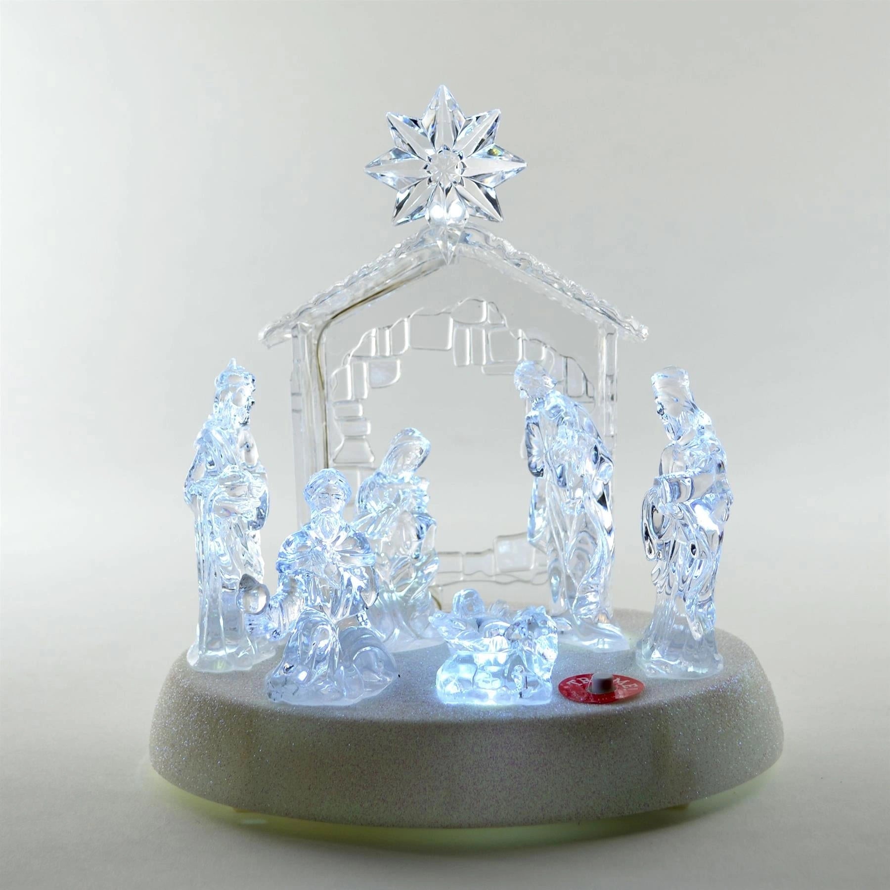 Pre-Lit LED Light Up Musical Merry Christmas Nativity Scene Xmas Home Decoration