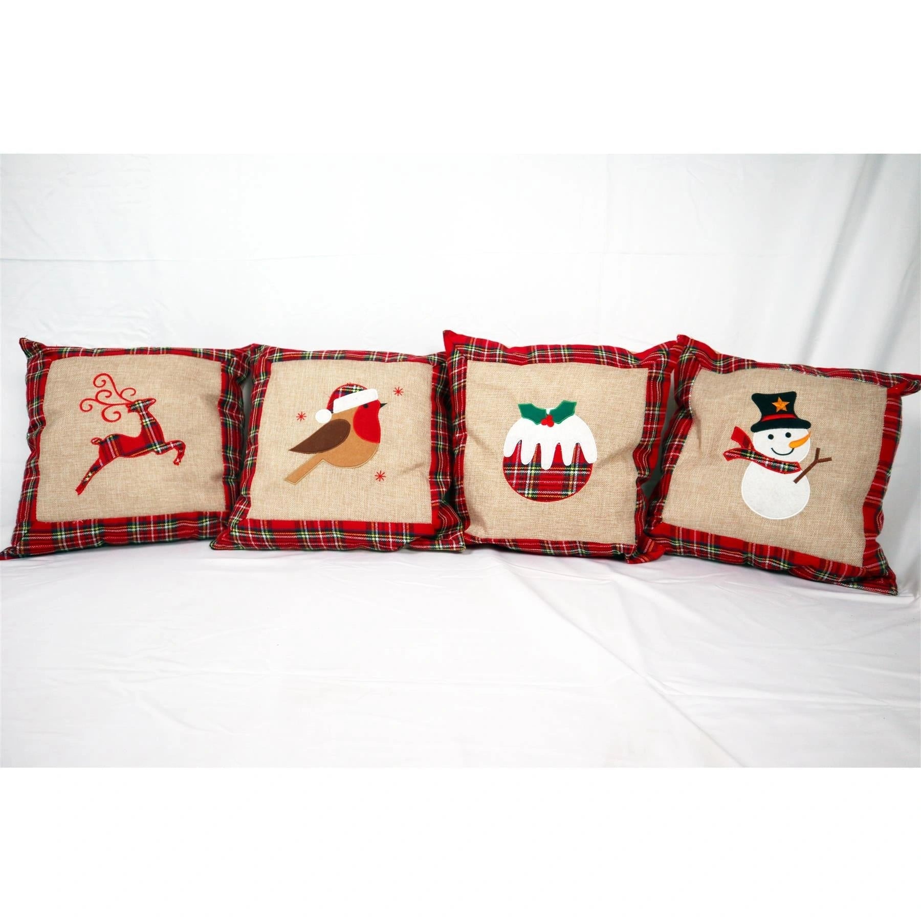 40 x 40 cm Home Decorations Christmas Pillow Covers Case Home Sofa Xmas 4Pcs Set