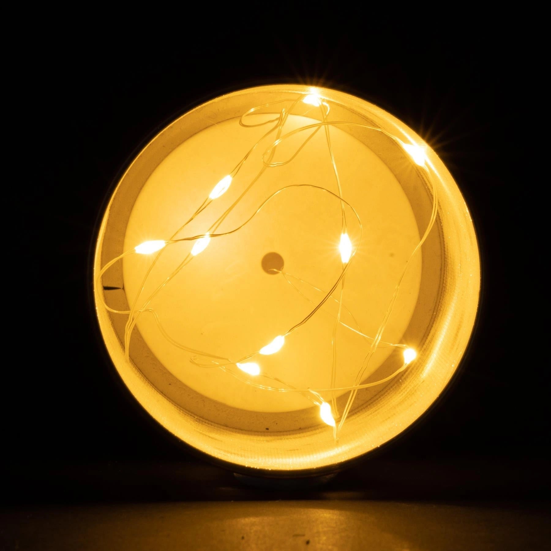 13cm Christmas Table Decoration Xmas Lamp LED Vase Forest Scene Red Cylinder