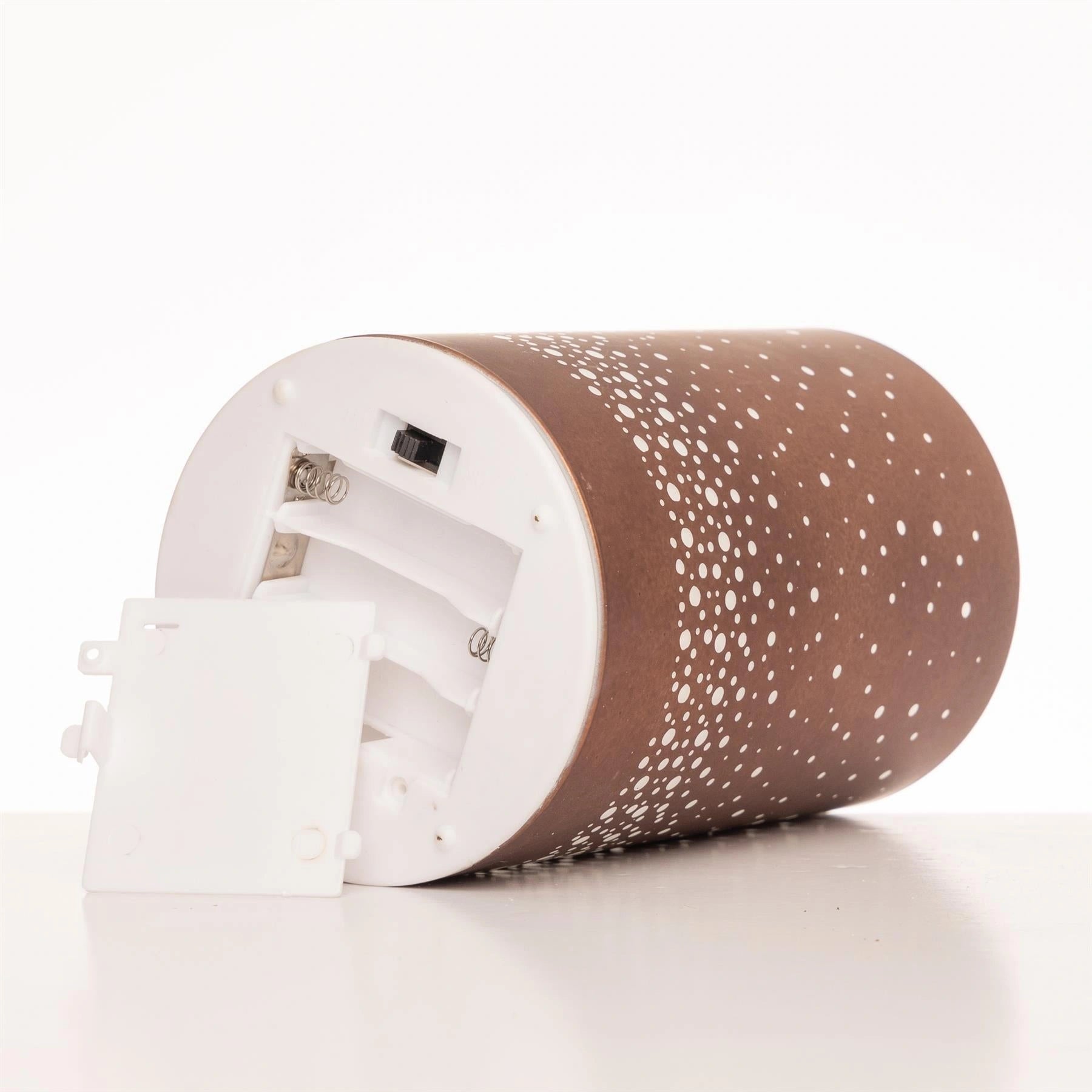 15cm Christmas Lantern LED Fairy Lights Table Lamp Decorated Vase Snowfall Scene