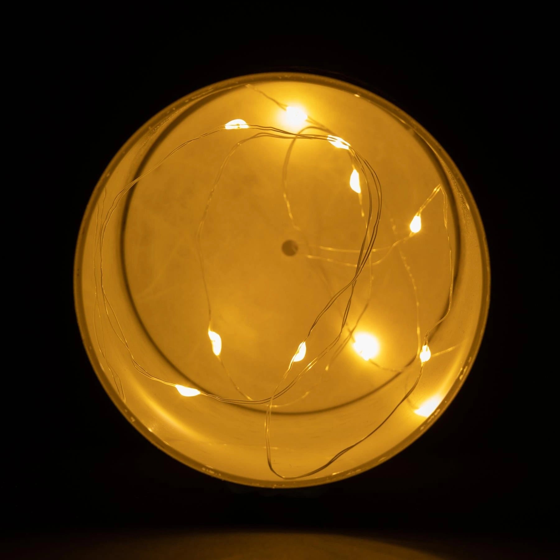 15cm Christmas Lantern LED Fairy Lights Table Lamp Decorated Vase Snowfall Scene