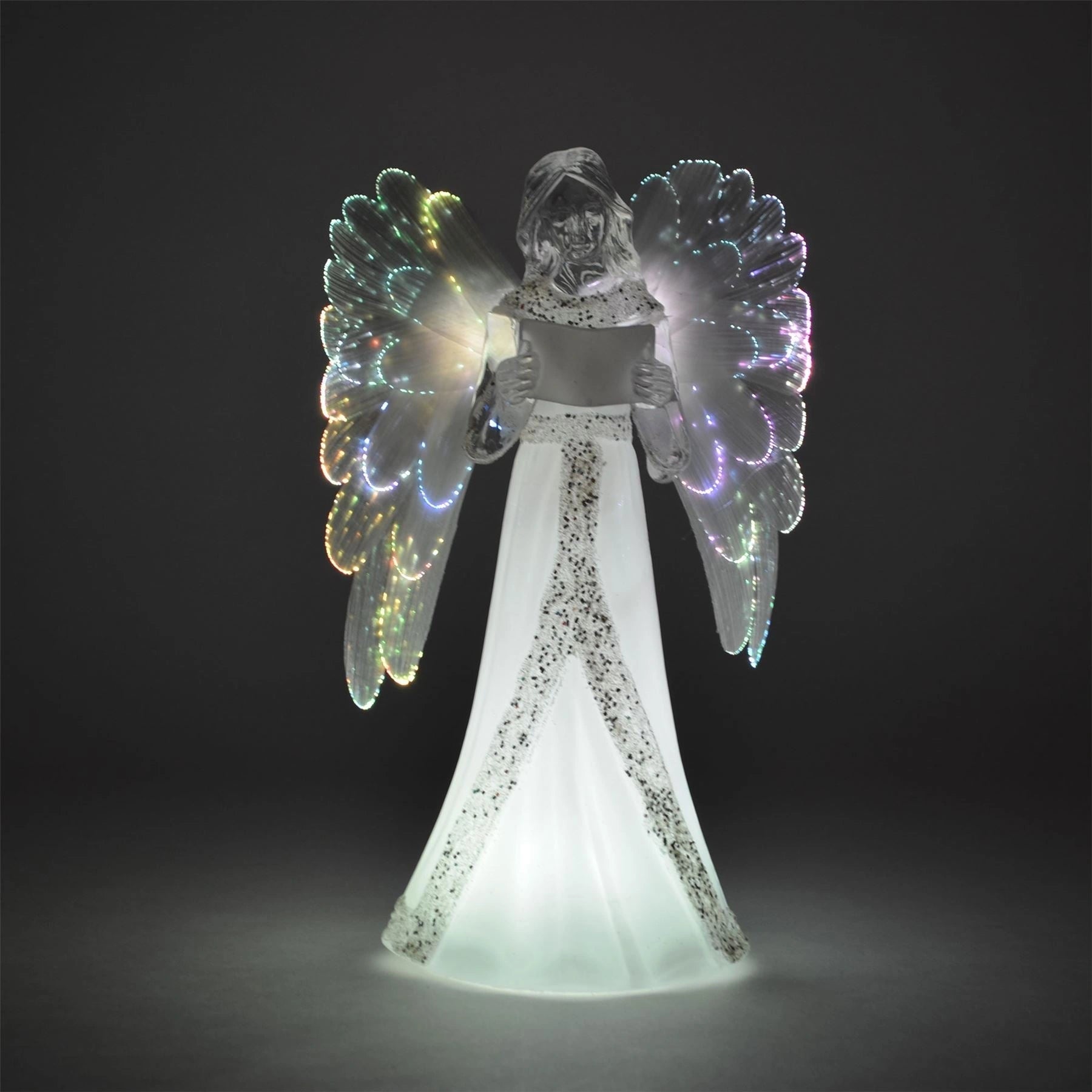 Christmas Figures LED Light Up Angel Novelty Tabletop Xmas Gifts Home Decor 21CM