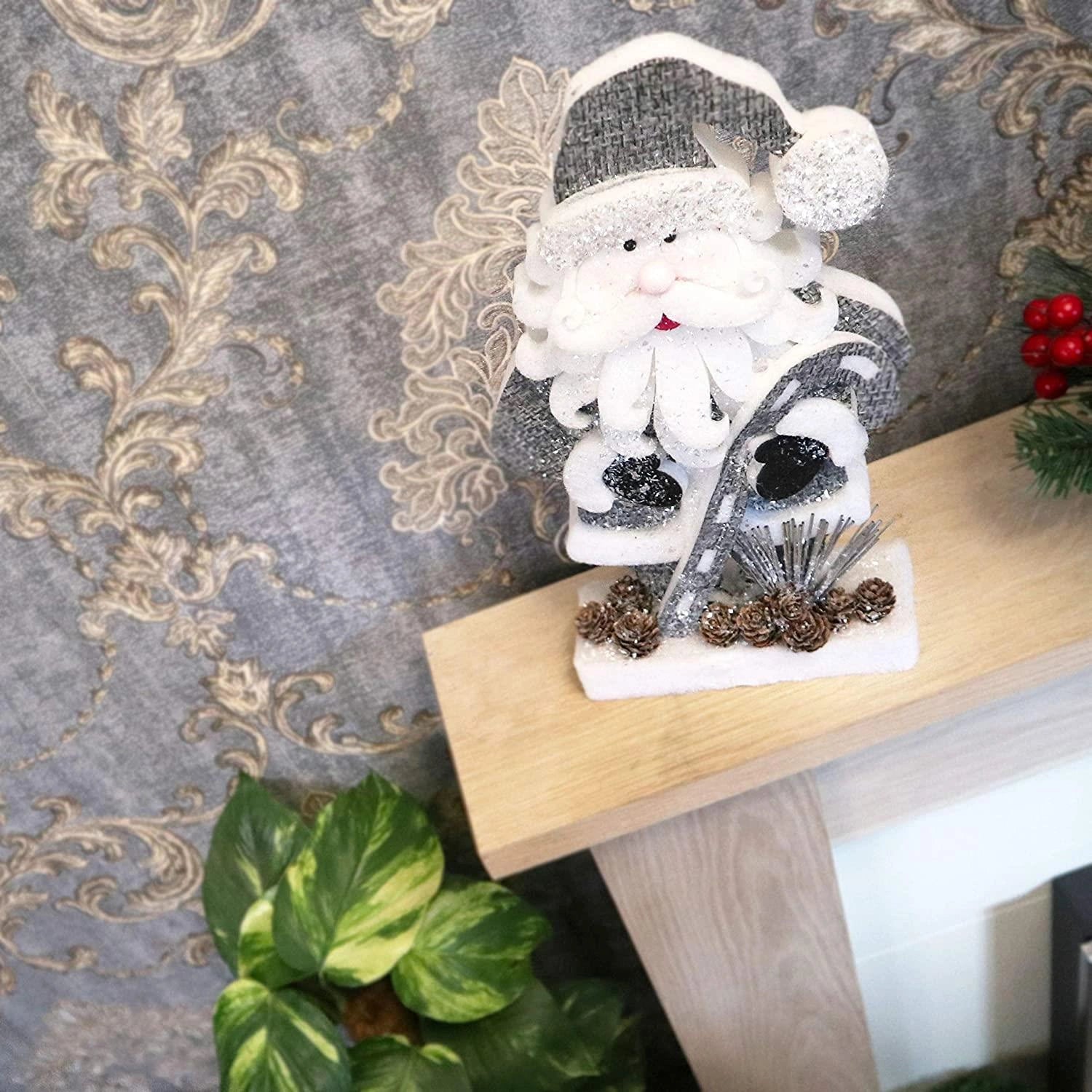 Christmas Figure Santa Table Decoration Center Piece Xmas Gift Home Window 32cm