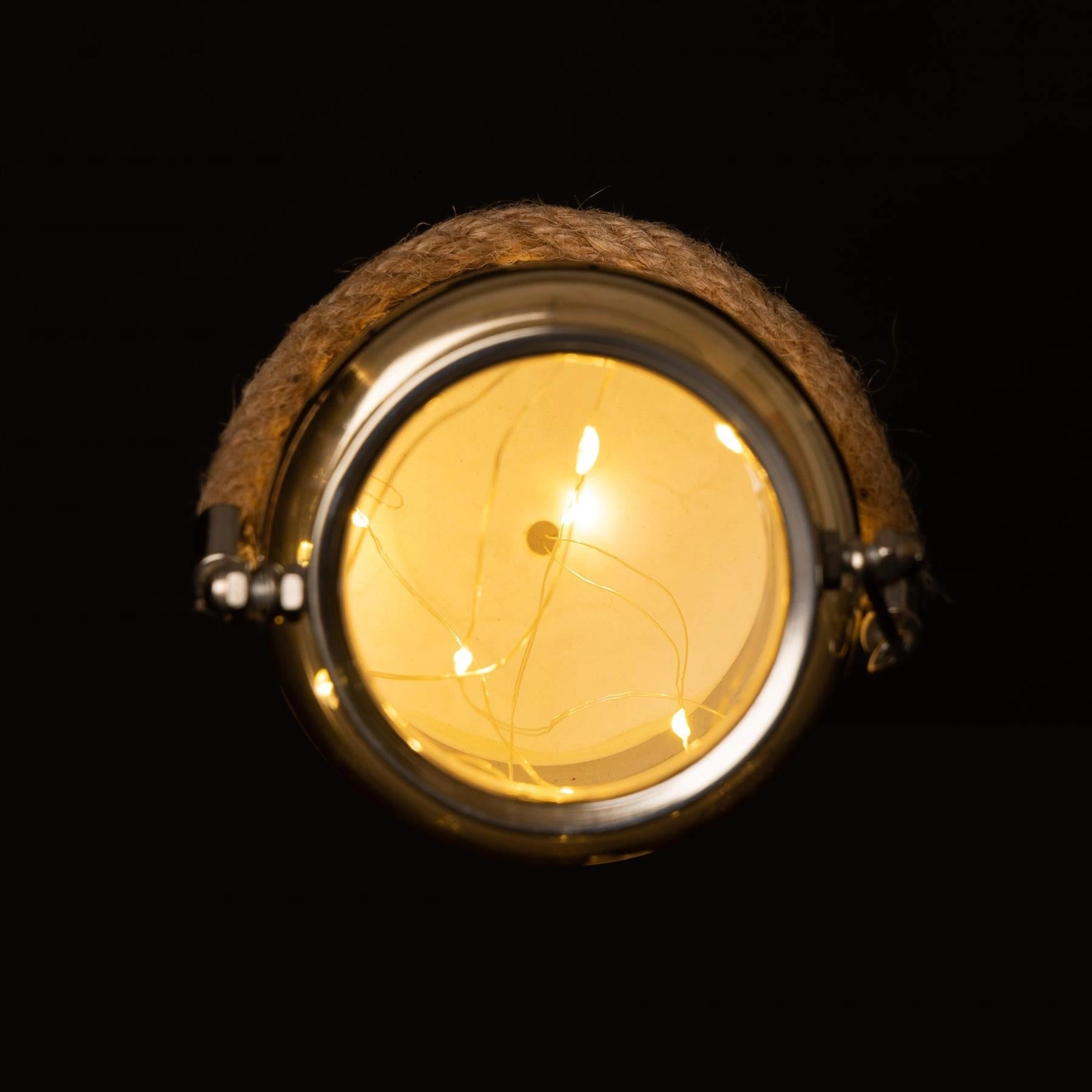 Christmas Table Decoration Lamp LED Fairy Light Gold Jar Skandi Vase 16cm UK