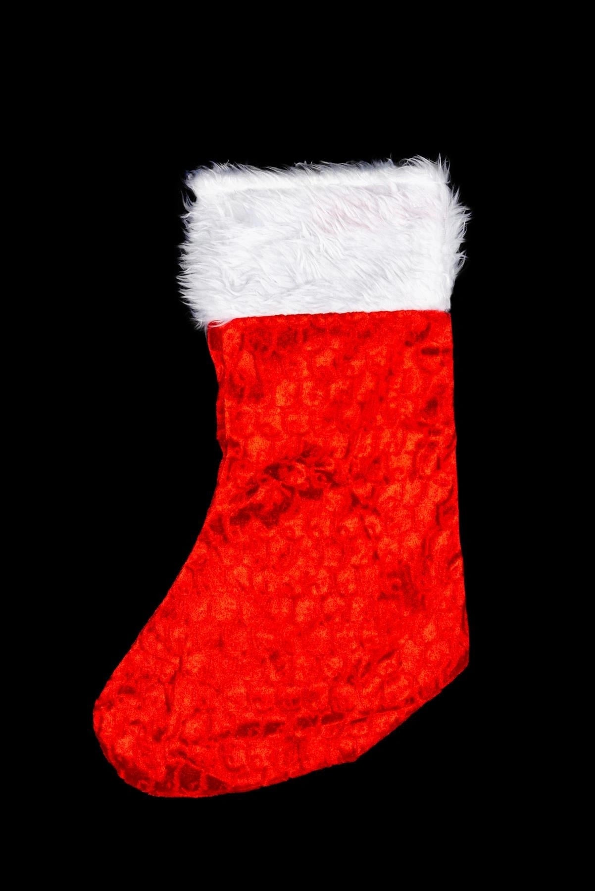 1 Santa Stocking Father Christmas Sack Kids Gift Bags Xmas Present Hanging Decor