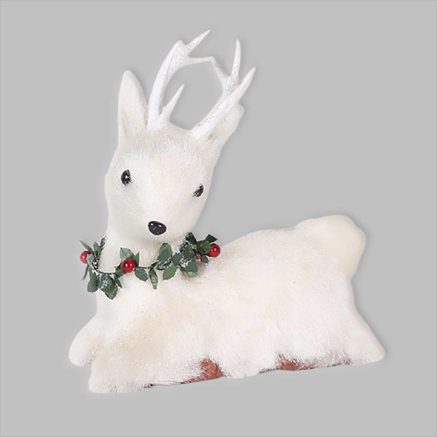 Christmas Lying Deer Figurine Showpieces Xmas Home Office Art Table Decorations