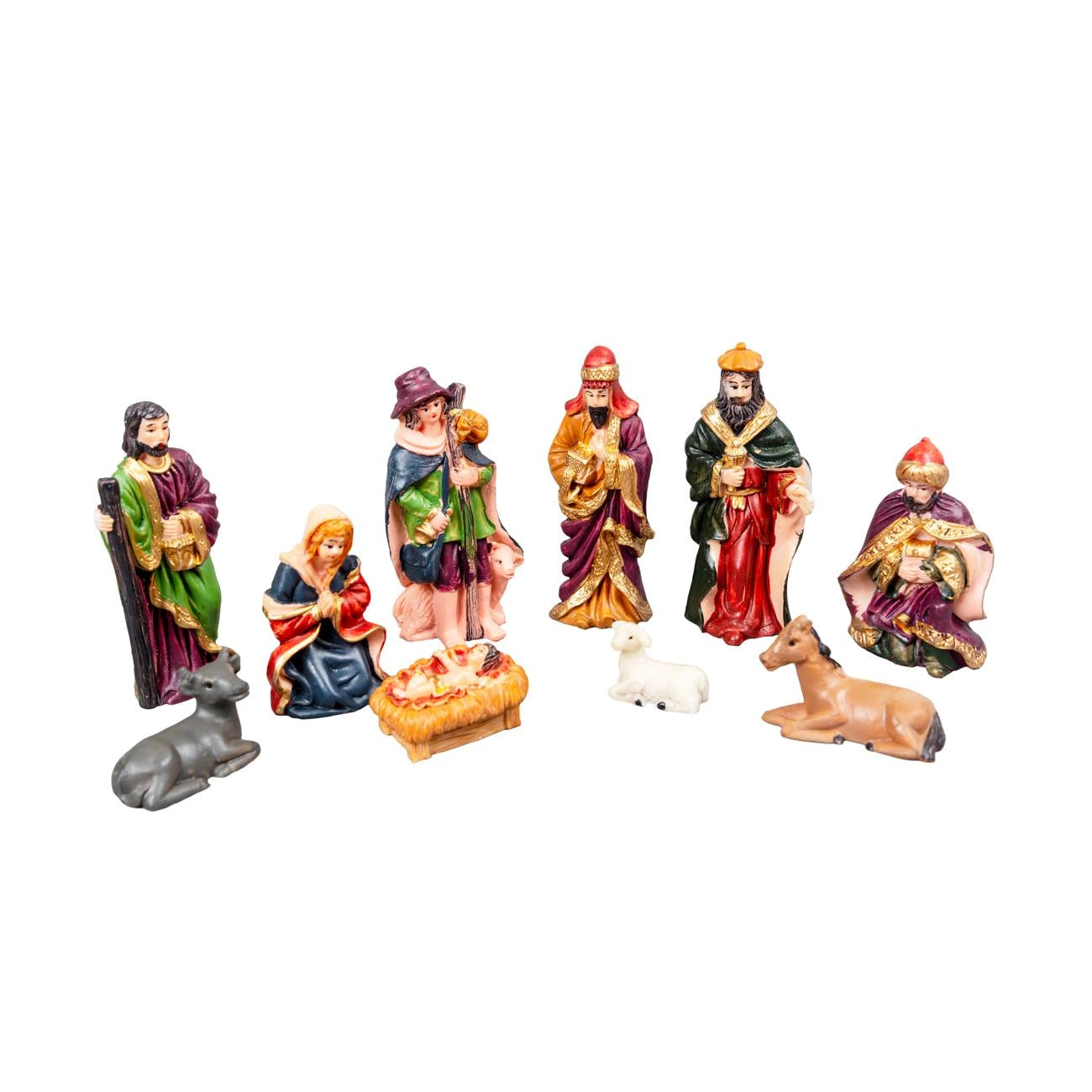 Frono 10Pcs Nativity Figures Set Movable Individual Christmas Decorations
