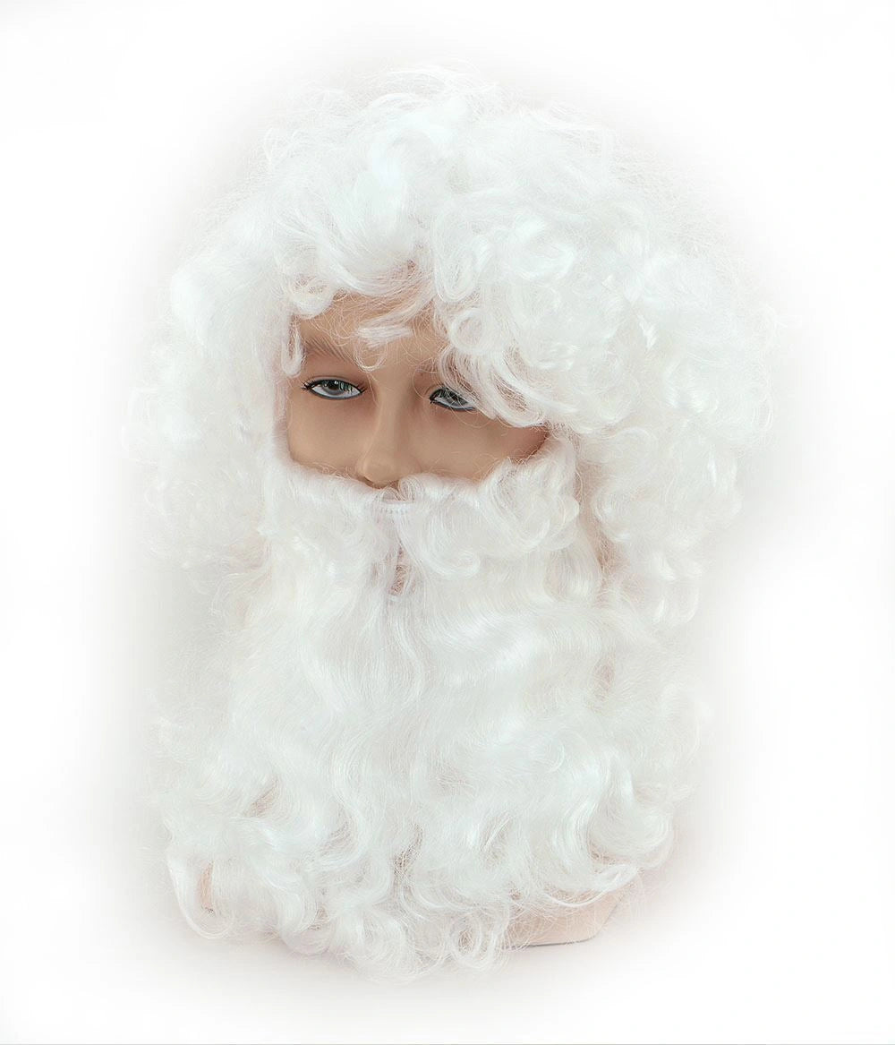 Deluxe Long  Santa Wig And Beard Christmas Xmas Eve Fancy Dress Party Costume