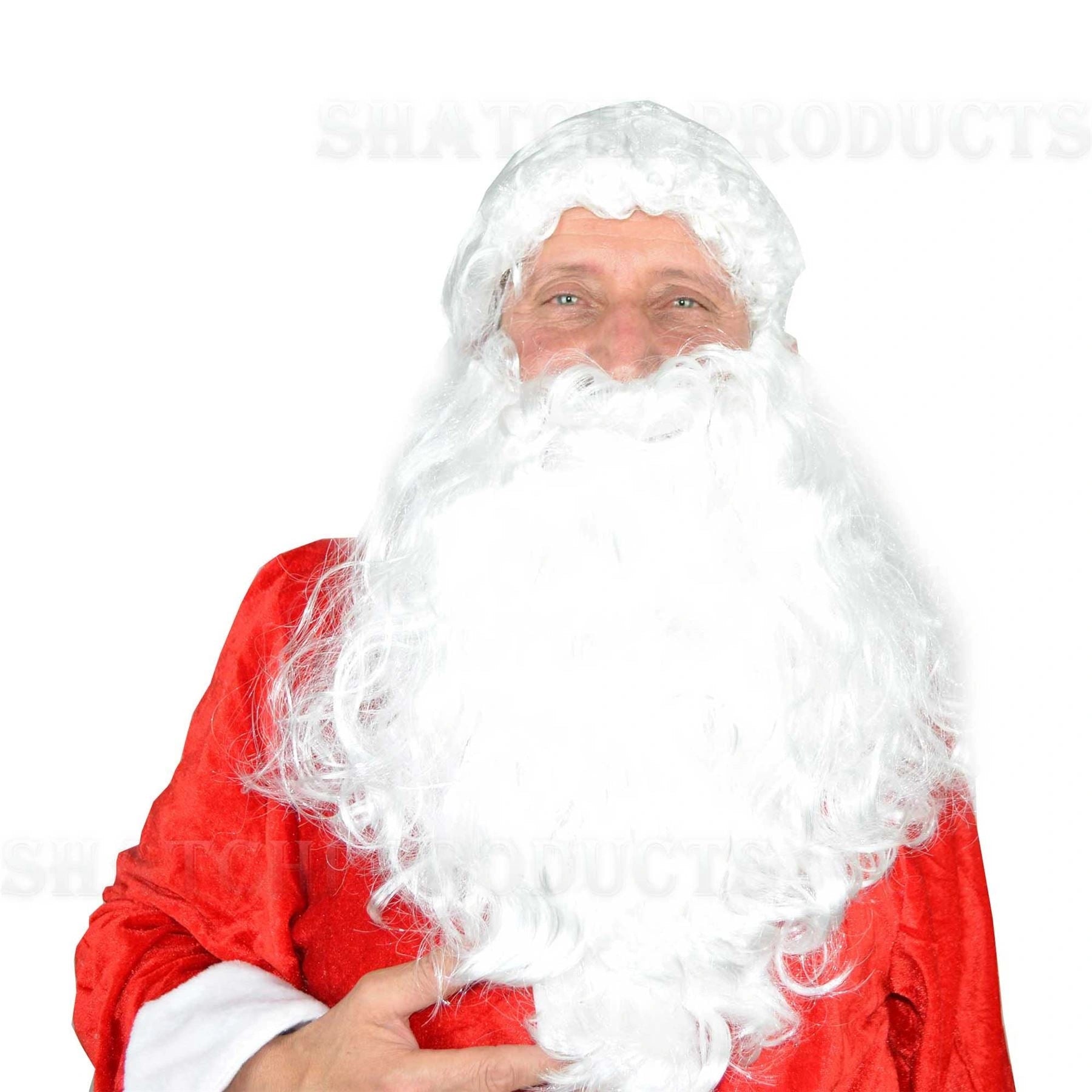 Deluxe Long  Santa Wig And Beard Christmas Xmas Eve Fancy Dress Party Costume