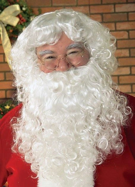 Deluxe Long  Santa Wig And Beard Christmas Xmas Eve Fancy Dress Party Costume