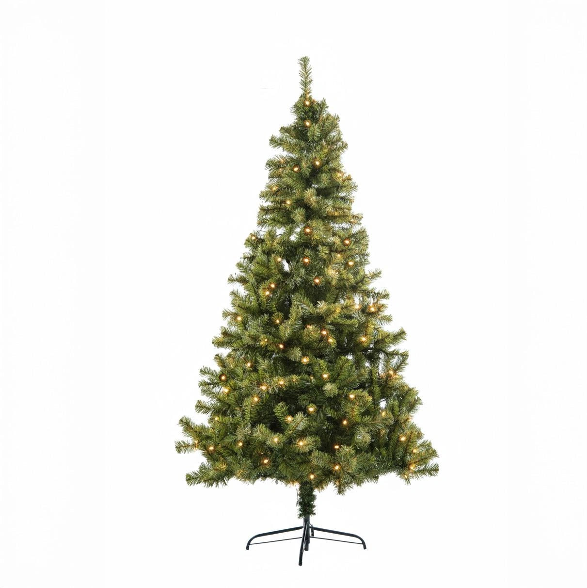 Pre-Lit Christmas Tree Green LED Lights Bushy Pine Outdoor XMAS Home Decor 7FT