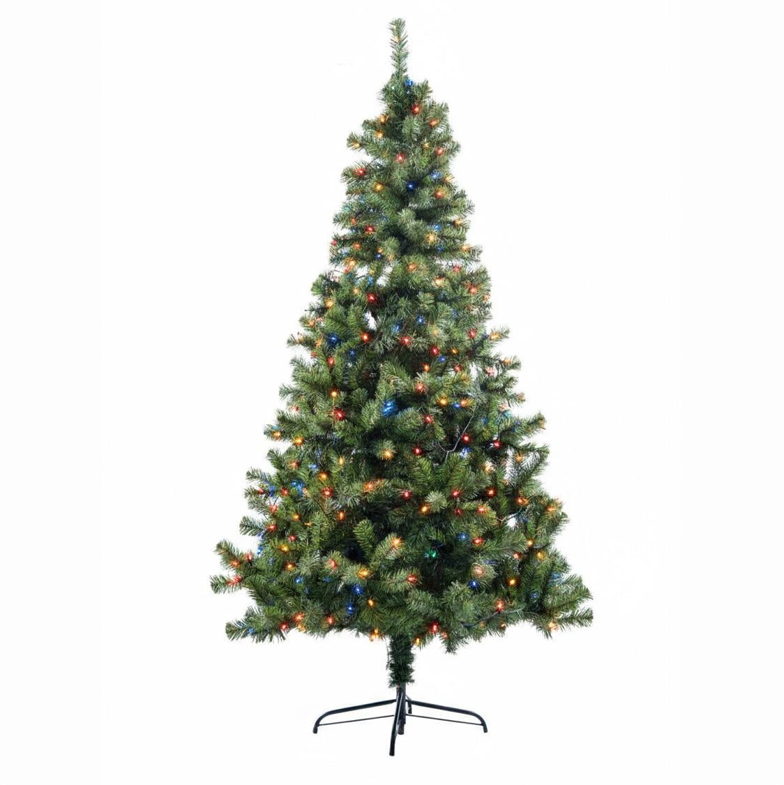 Pre-Lit Christmas Tree Green LED Lights Bushy Pine Outdoor XMAS Home Decor 8FT
