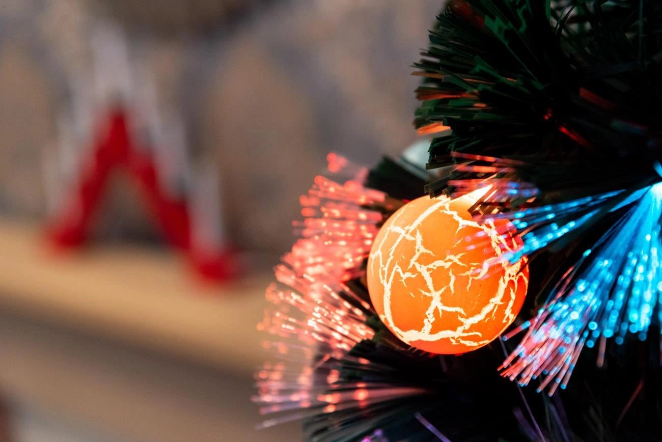 Pre Lit Christmas Tree Fiber Optic Pine LED Bauble Star Xmas Home Decoration 5FT