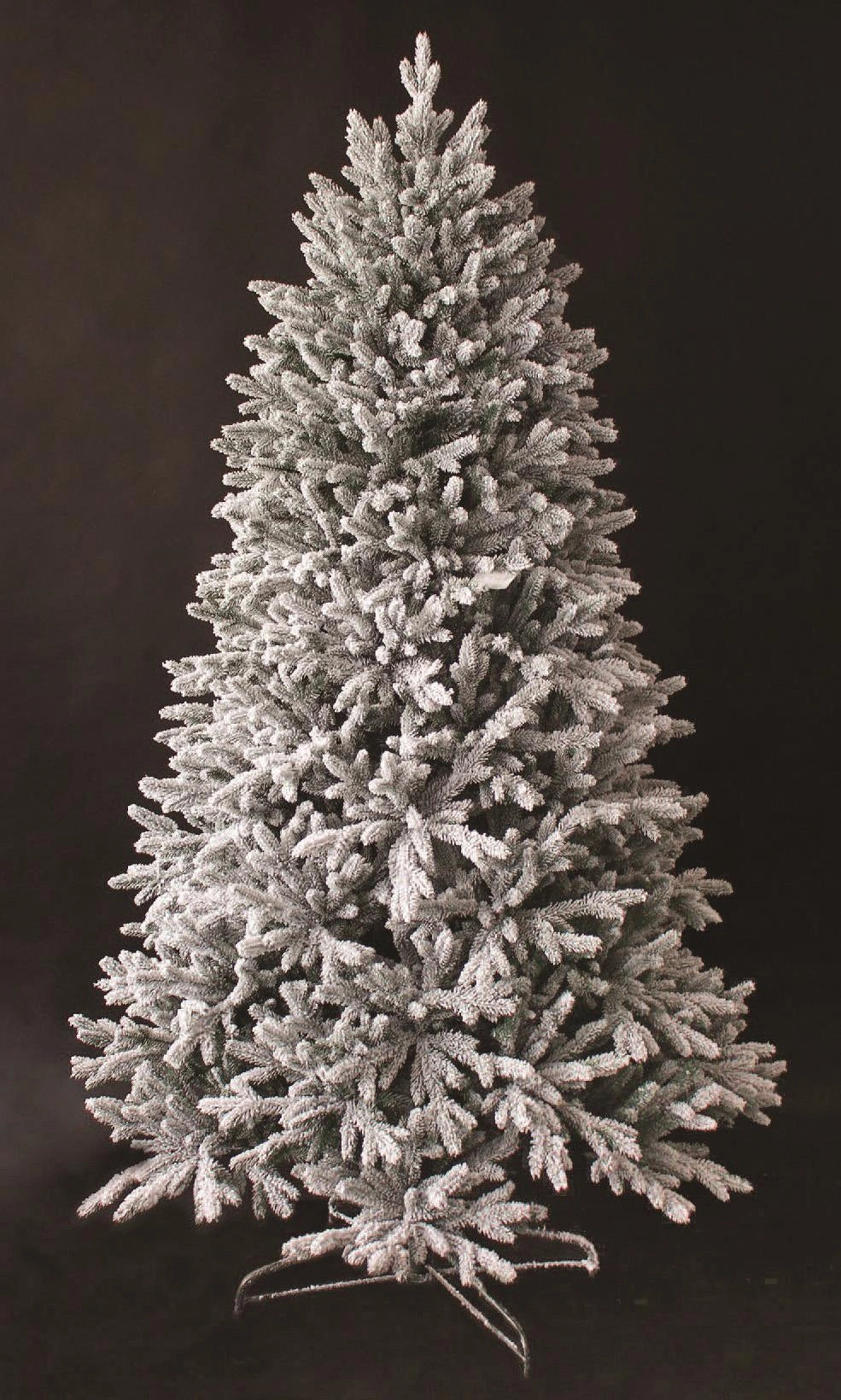 SHATCHI Frosted Snow Flocked Green Oregon Pine Tips Bushy Artificial Christmas Tree Holiday Luxurious Home Xmas Festive Decorations, PVC, 6FT