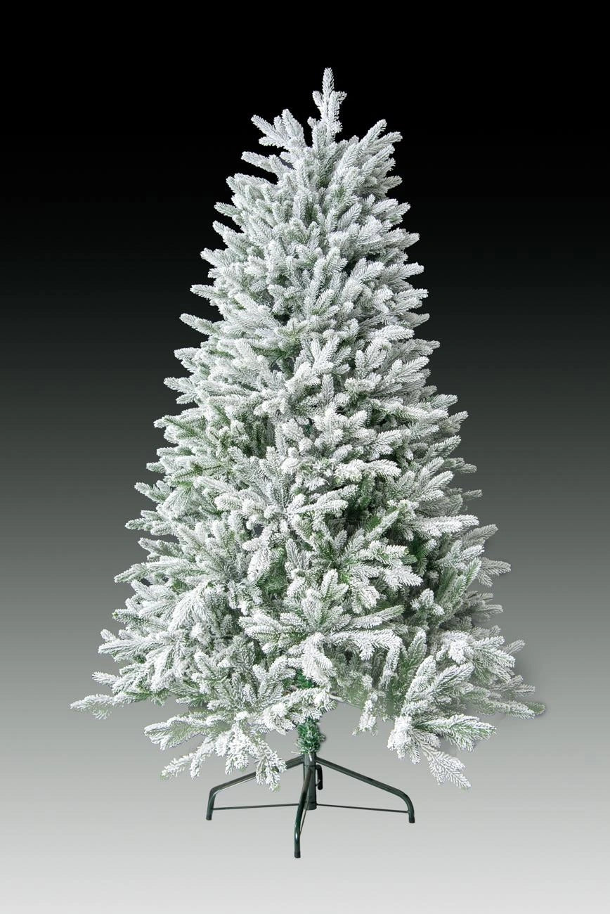 Snowy Christmas Tree Oregon Pine Luxurious Bushy Artificial Xmas Home Decor 7FT