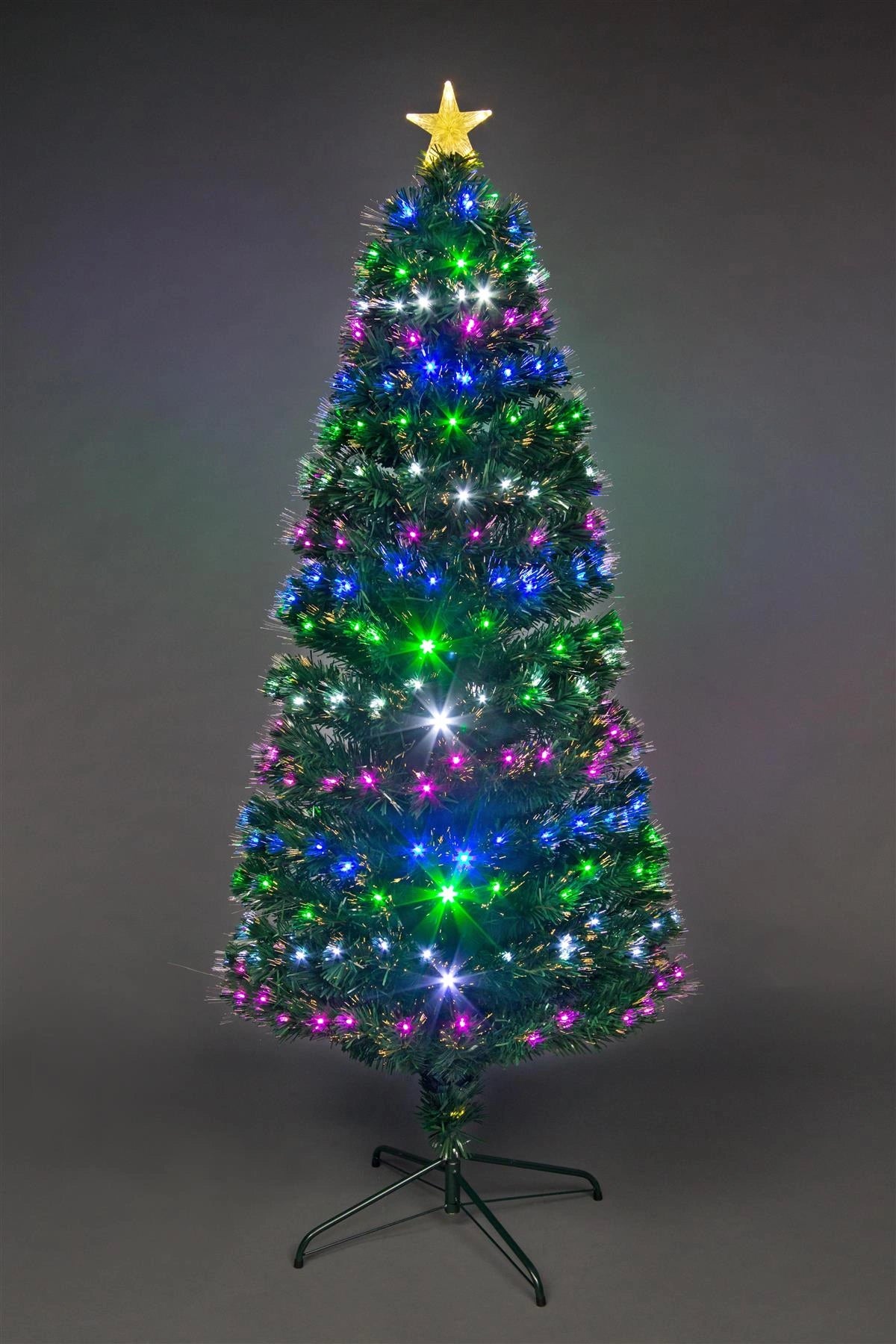 Pre-Lit Christmas Tree Fiber Optic Pine LED Lights Xmas Home Decor Galactic 4FT