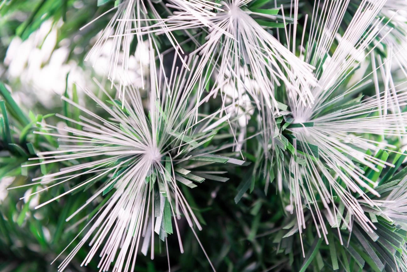 Pre-Lit Christmas Tree Fiber Optic Pine LED Lights Xmas Decor Galactic Star 4FT