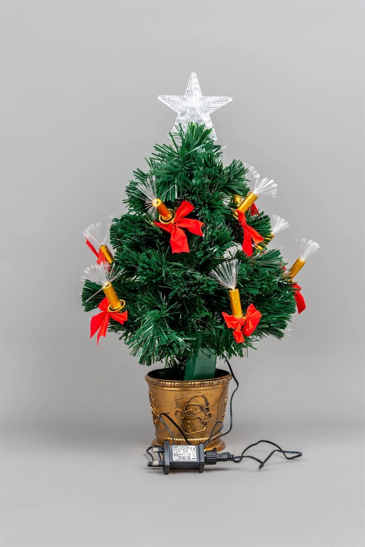 2FT Pre-Lit Christmas Tree Green Fiber Optic LED Lights Xmas Home Holiday Decor