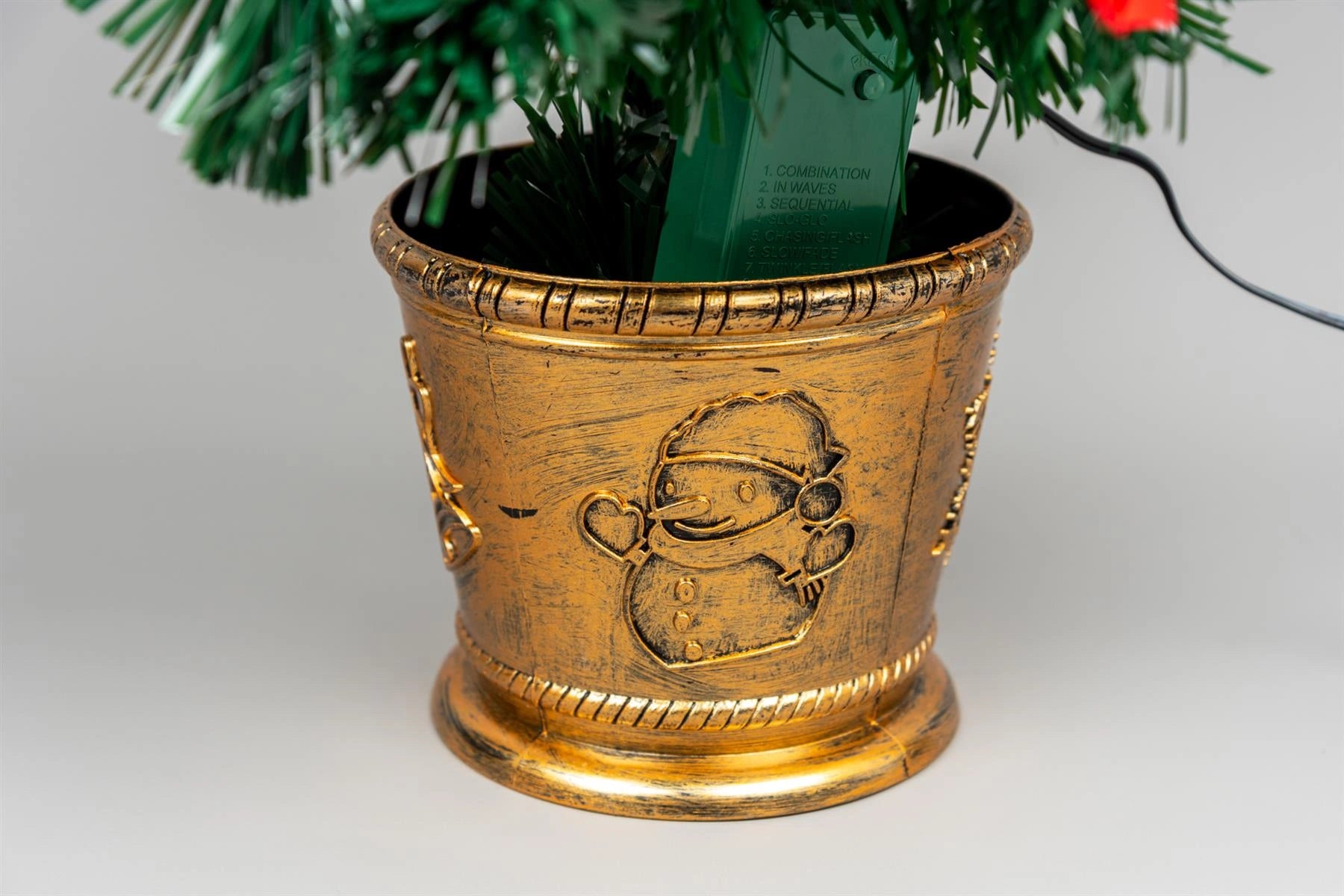 2FT Pre-Lit Christmas Tree Green Fiber Optic LED Lights Xmas Home Holiday Decor