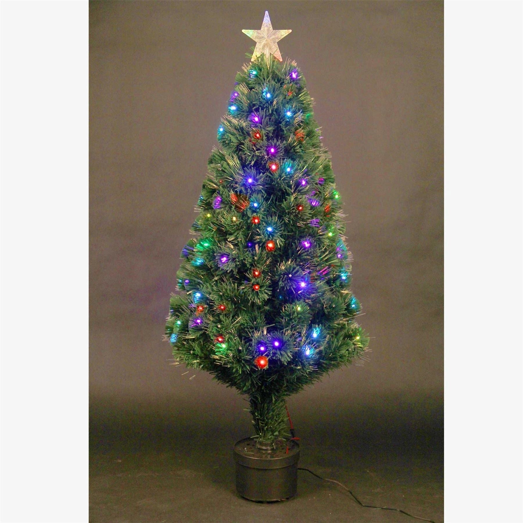 2ft Pre Lit Fibre Optic Christmas Tree PreLit Light Up LED Xmas Decoration 60cm
