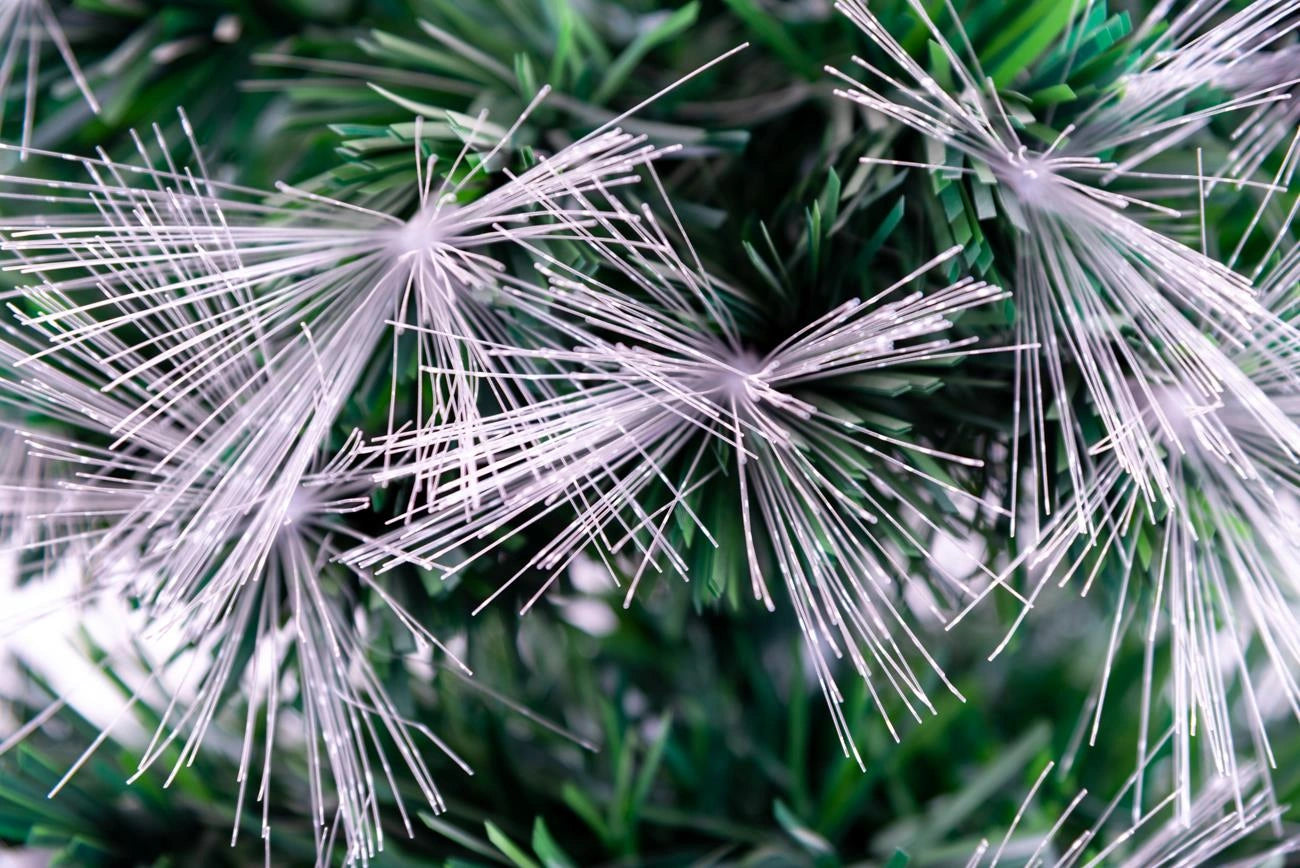 3FT Pre-Lit Christmas Tree Green Fiber Optic LED Lights Xmas Home Holiday Decor