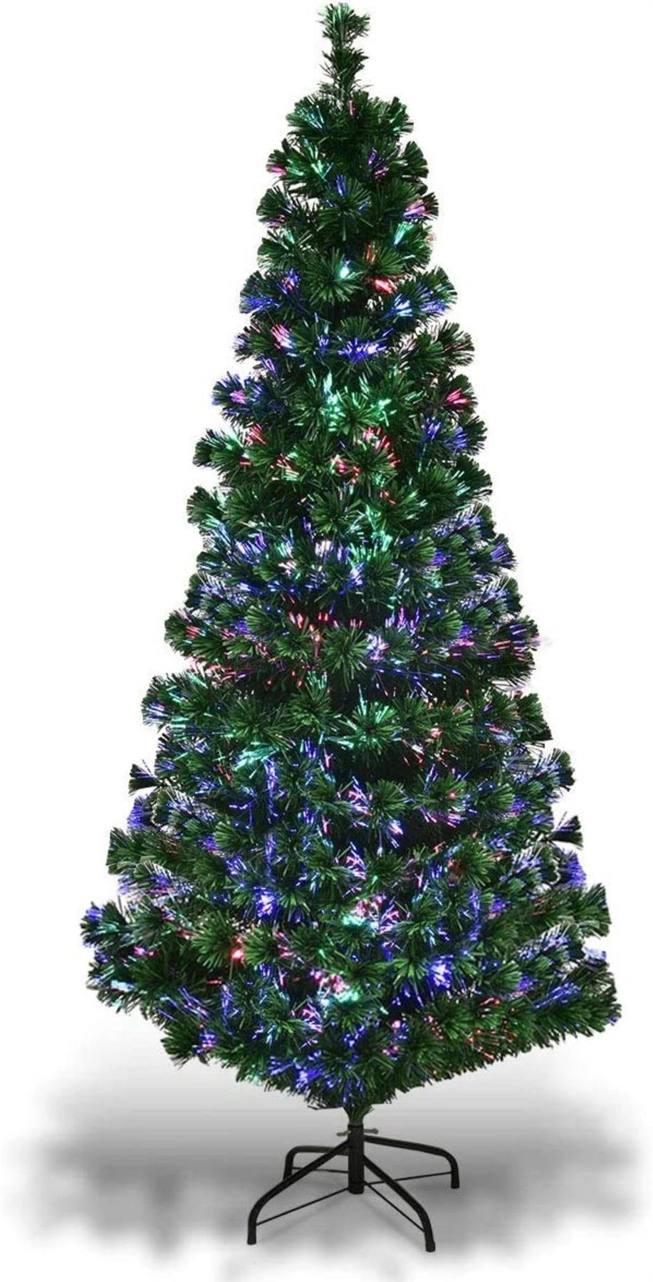 5FT Pre-Lit Christmas Tree Green Fiber Optic LED Lights Xmas Home Holiday Decor