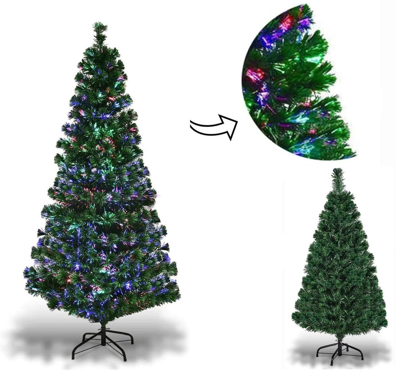 5ft  Shatchi Fibre Optic Christmas Tree Various Effects Xmas Holiday d�coration