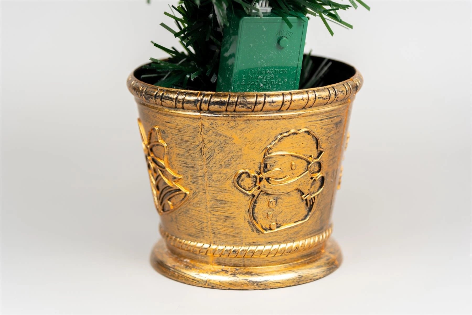 Pre-Lit Christmas Tree Fiber Optic Pine LED Lights Xmas Decor Frosted Aurora 2FT