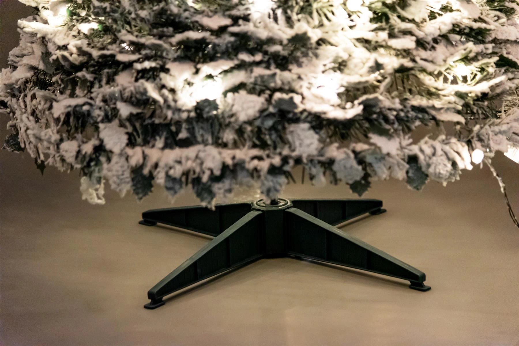 5FT Pre Lit Pop Up Christmas Tree LED Lights Decorated Snow Flocked Xmas Decor