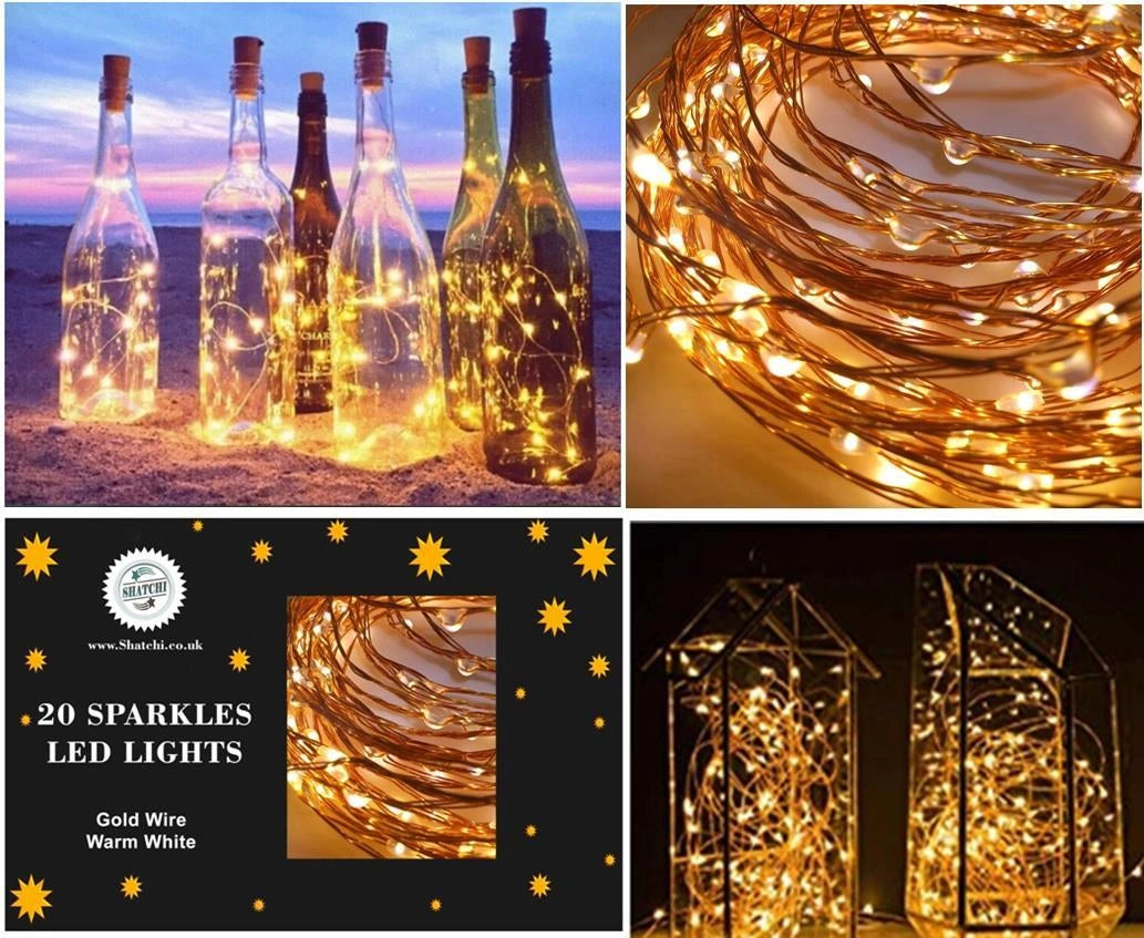 Christmas Fairy Lights 20LED Micro Rice Battery Operated Indoor Xmas Home Decor