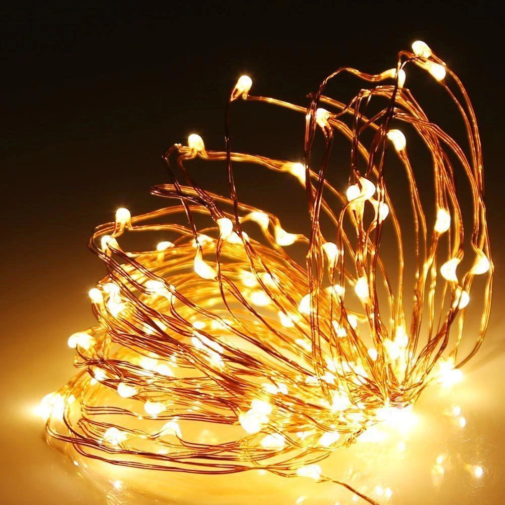 Christmas Fairy Lights 100LED Micro Rice Battery Operated Indoor Xmas Home Decor