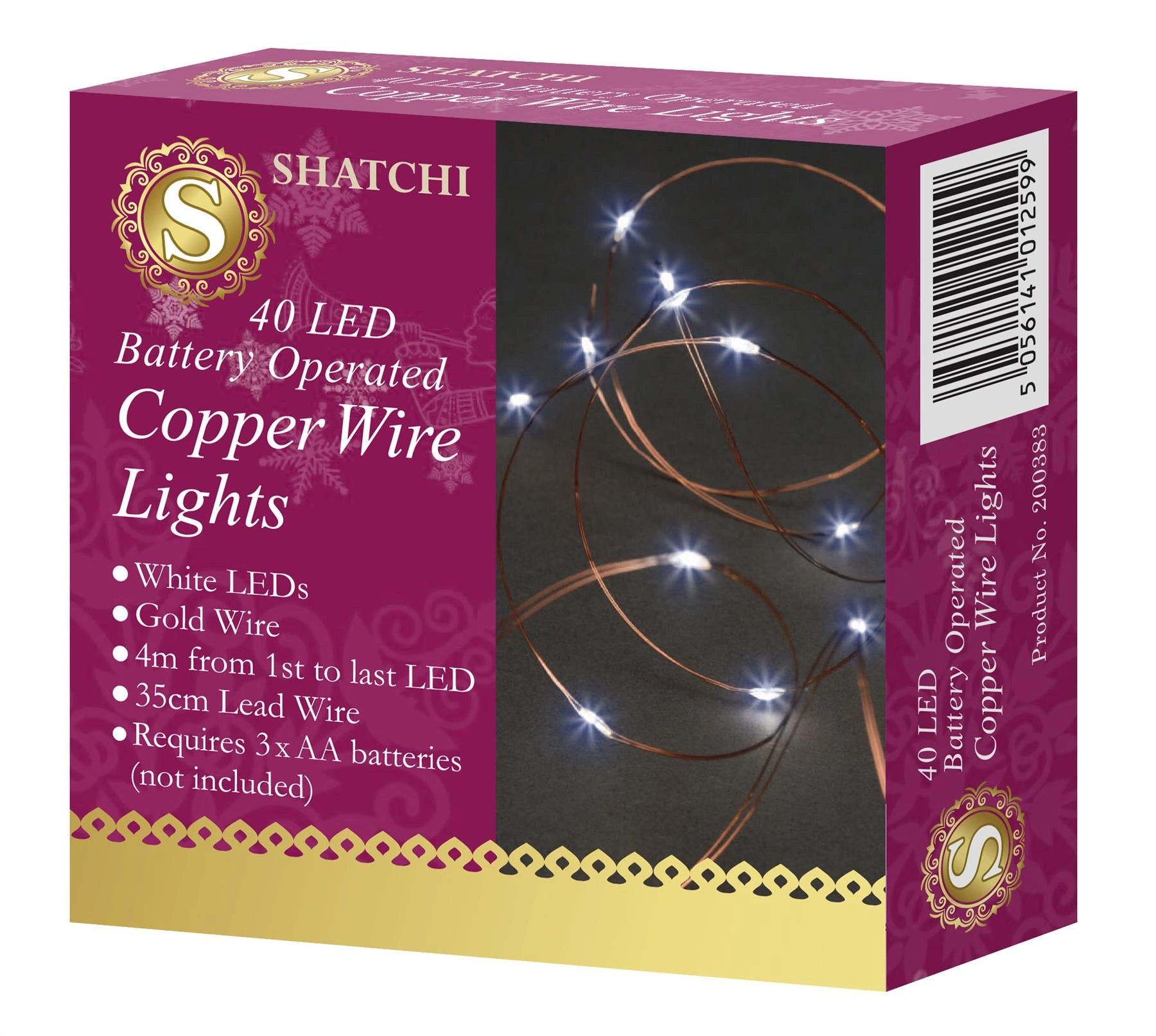 Christmas Fairy Lights 40LED Micro Rice Battery Operated Indoor Xmas Home Decor