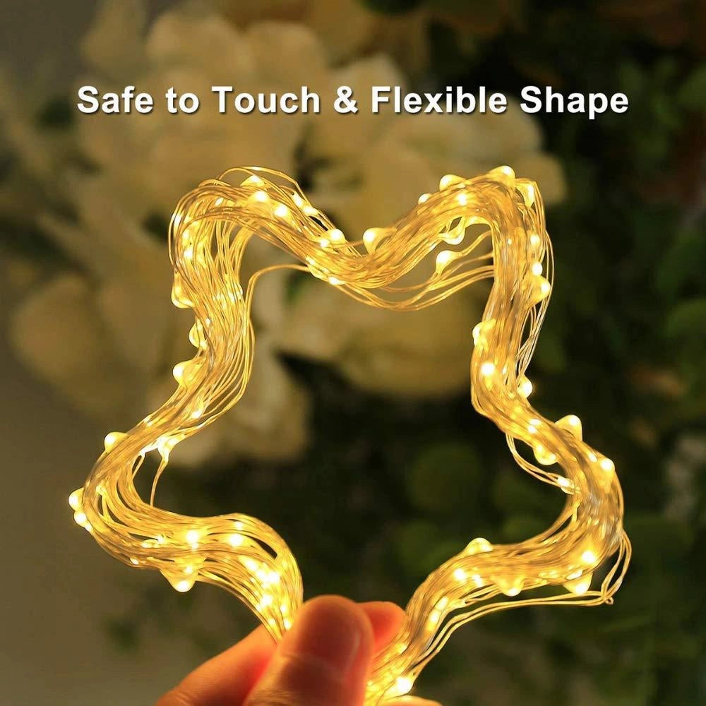 Christmas Fairy Lights 40LED Micro Rice Battery Operated Indoor Xmas Home Decor