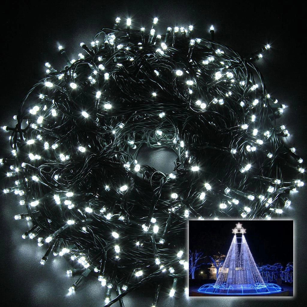 200 Christmas LED Fairy Lights Mains Plug-In Outdoor Garden Xmas Tree Home Decor