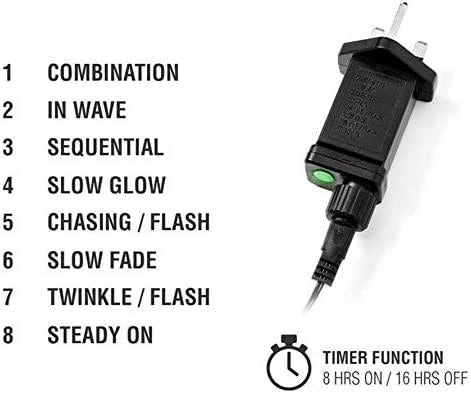 Christmas Fairy Lights 720 LED Cluster Indoor Outdoor Tree Home Xmas Decoration