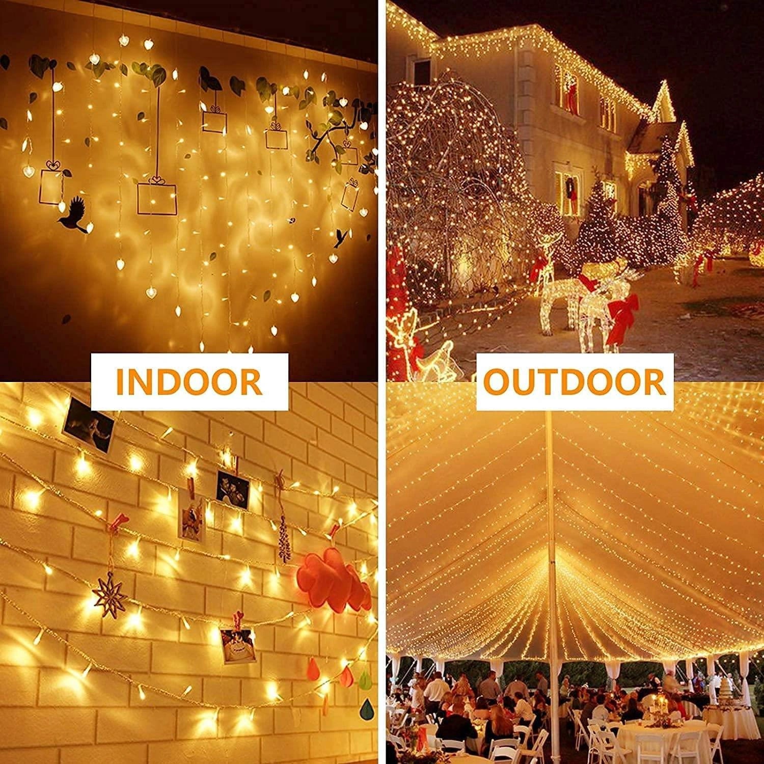 Christmas LED String 750 Fairy Light Main Plug in Outdoor Garden Xmas Home Decor
