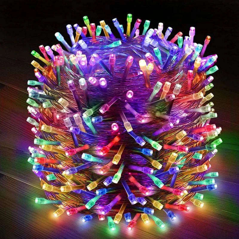 Christmas LED Light String 500 Fairy Main Plug in Outdoor Garden Xmas Home Decor