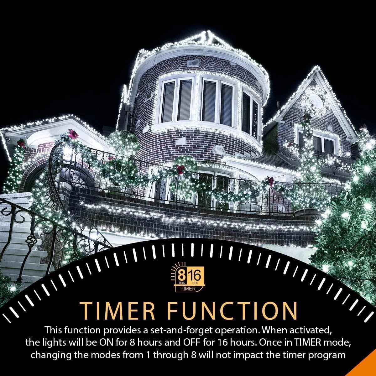 Christmas Fairy Lights 1920 LED Cluster Indoor Outdoor Tree Home Xmas Decoration