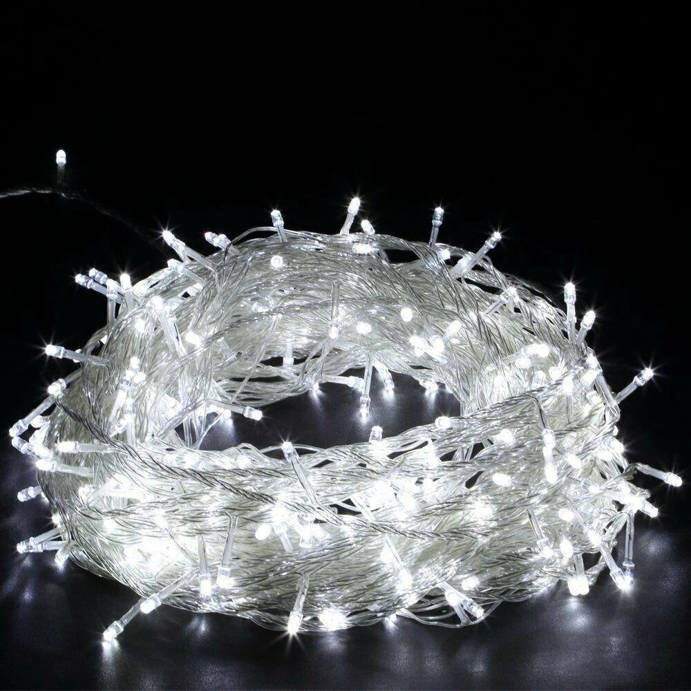 Christmas LED String 100 Fairy Light Main Plug in Outdoor Garden Xmas Home Decor