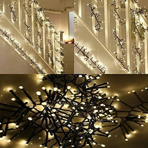 Christmas Fairy Lights 720 LED Cluster Indoor Outdoor Tree Home Xmas Decoration