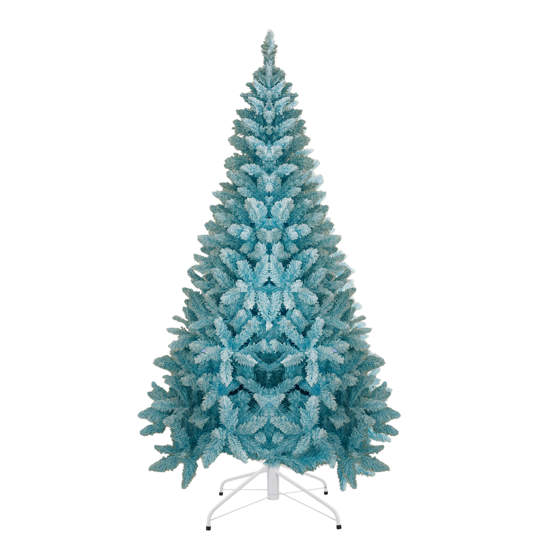 4Ft Christmas Tree Snow Flocked Blue Dusted Artificial Pine Holiday Home Decor