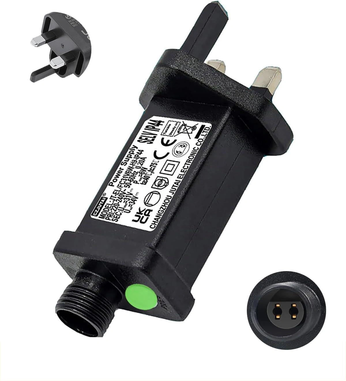 Transformer Plug for Christmas Lights 31v/6W Adapter with Timer Function, 8 Light Modes, Memory Function, IP44