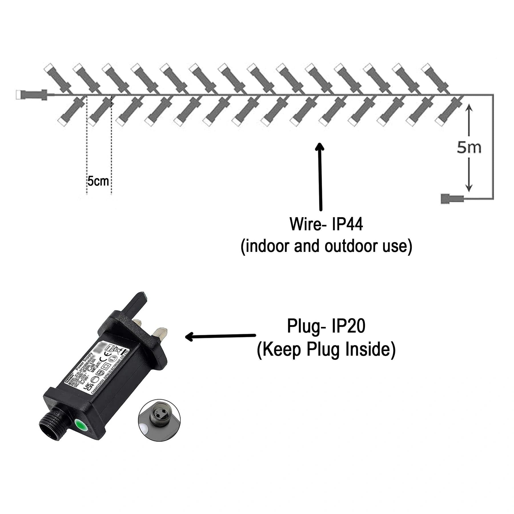 480WW LED Multifunction String Lights With Remote-24m