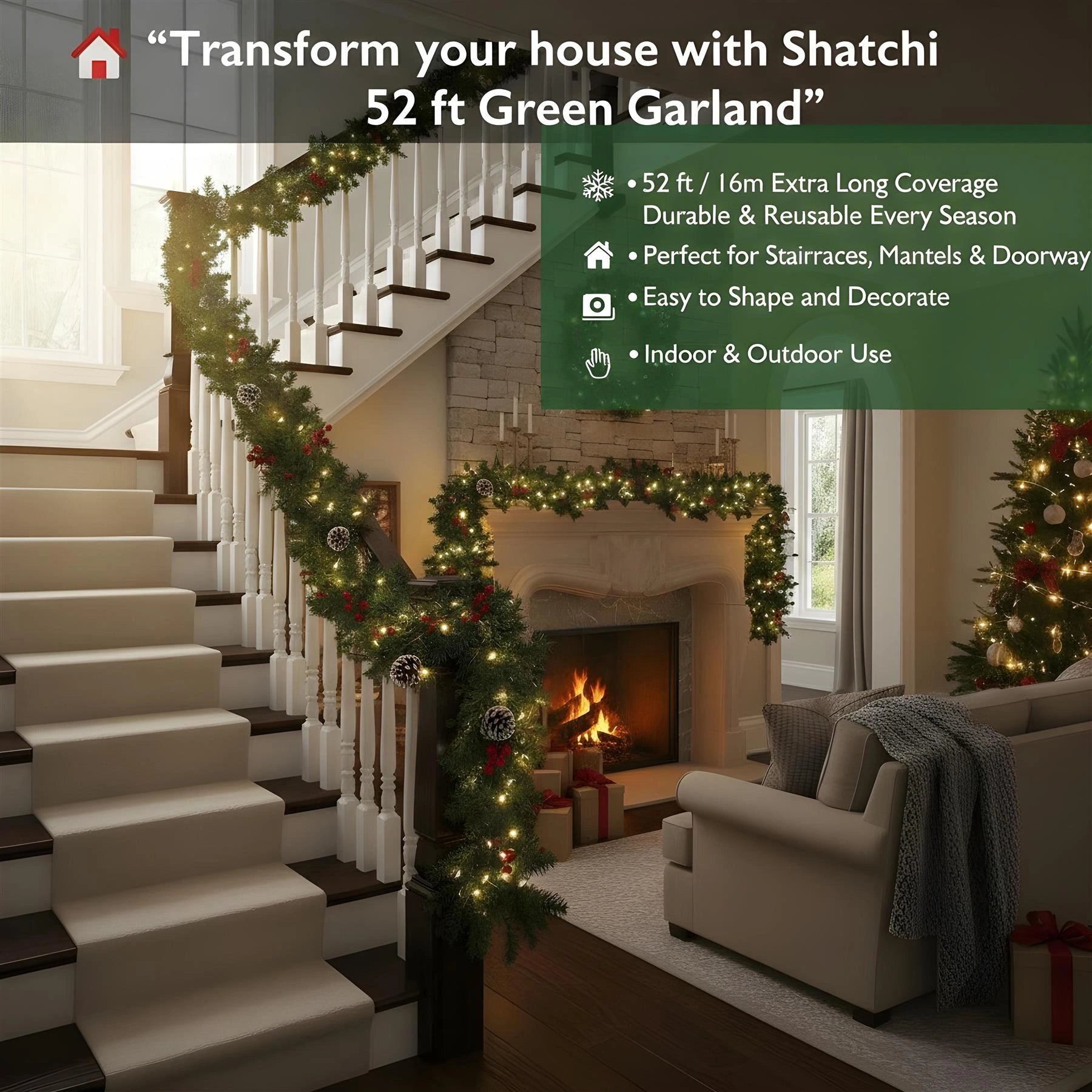 16m Alaskan Green Garland